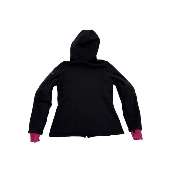 lululemon polartec black‎ & hot pink fleece lined jacket size 6 running dance - Picture 2 of 14